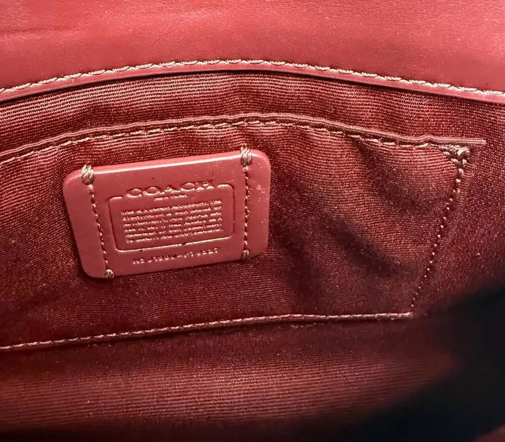 COACH Foldover Belt Bag With Linear Quilting C4462 True Pink Leather Crossbody